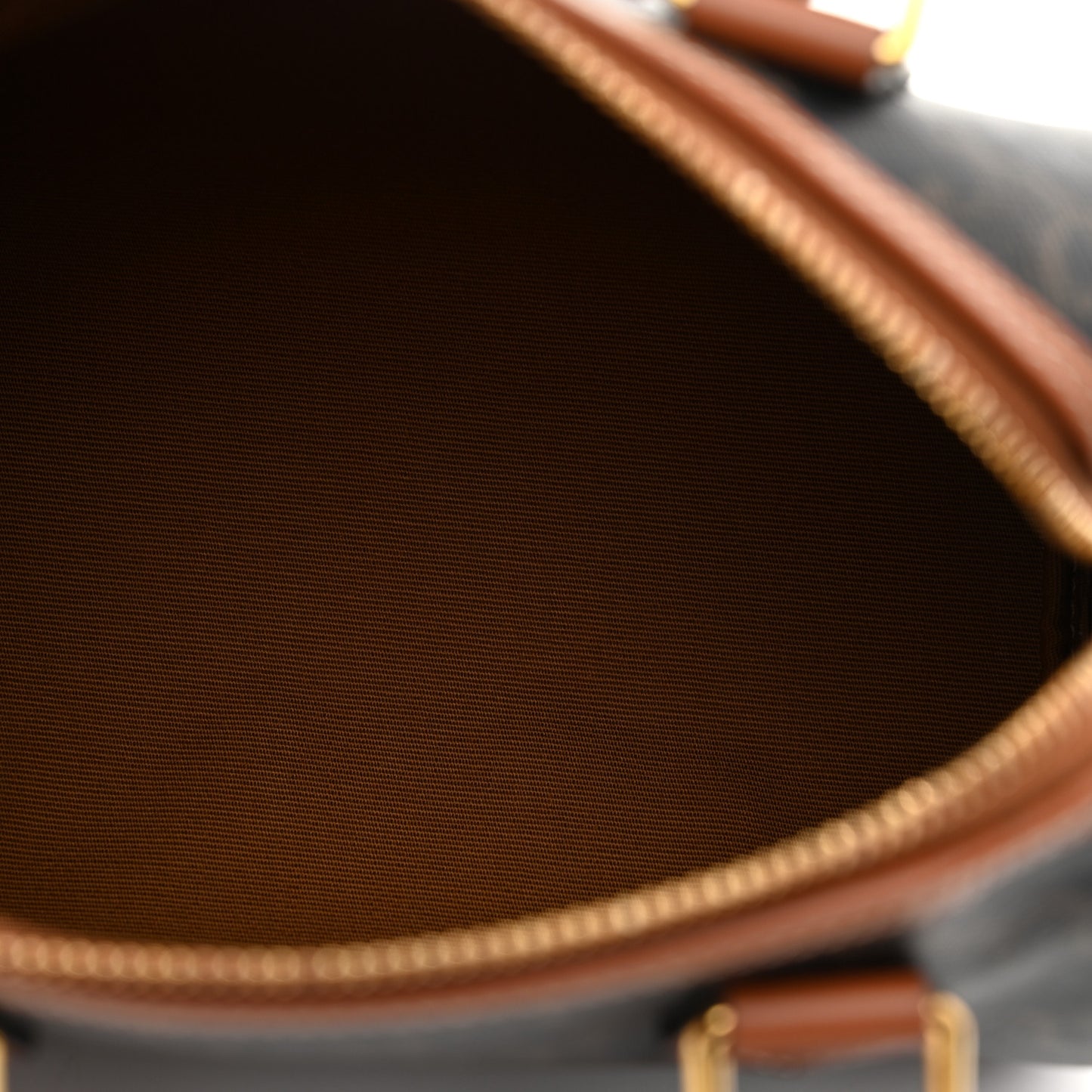 Triomphe Canvas Calfskin Small Boston Bag Tan