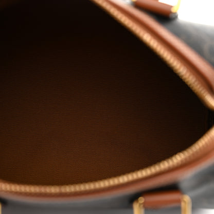 Celine Triomphe Canvas Calfskin Small Boston Bag Tan 5 of 10