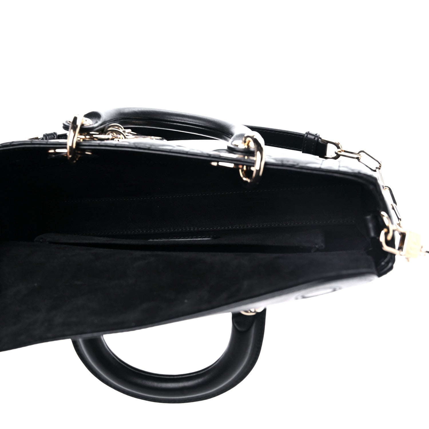 Christian Dior Lambskin Cannage Medium Lady D-Joy Black 5 of 10