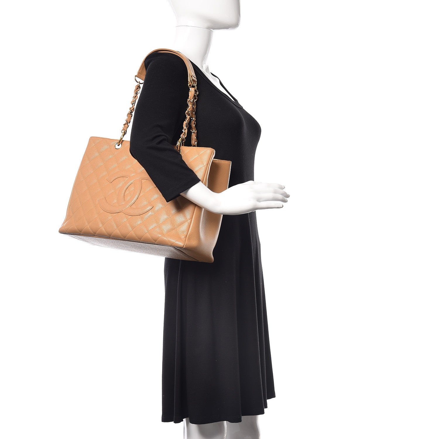 Chanel Caviar Quilted Grand Shopping Tote GST Beige 2 of 20