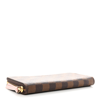 Louis Vuitton Damier Ebene Clemence Wallet Rose Ballerine 4 of 9