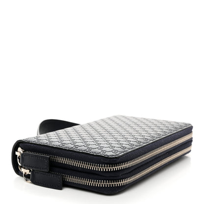Gucci Microguccissima Zip Around Top Handle Travel Wallet Navy 4 of 9