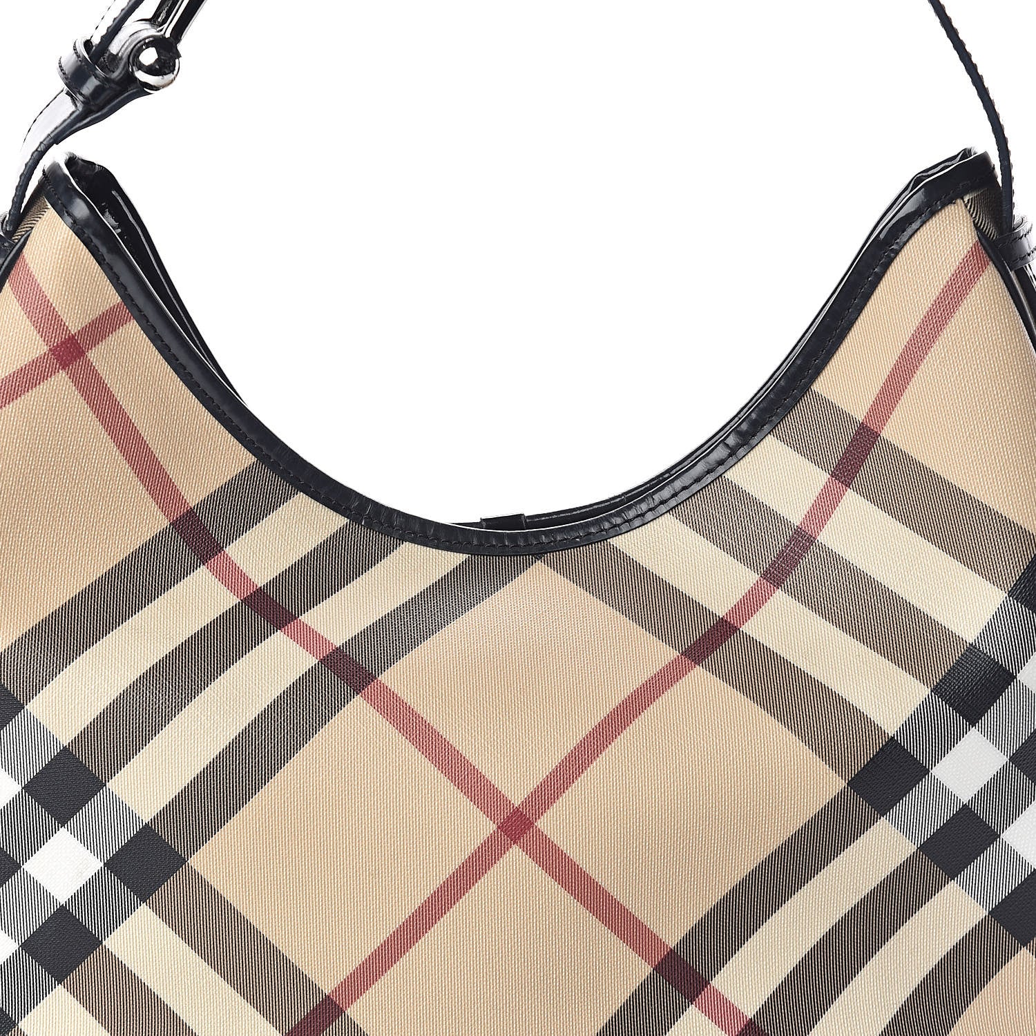 Burberry Supernova Check Medium Barton Hobo Black 7 of 9