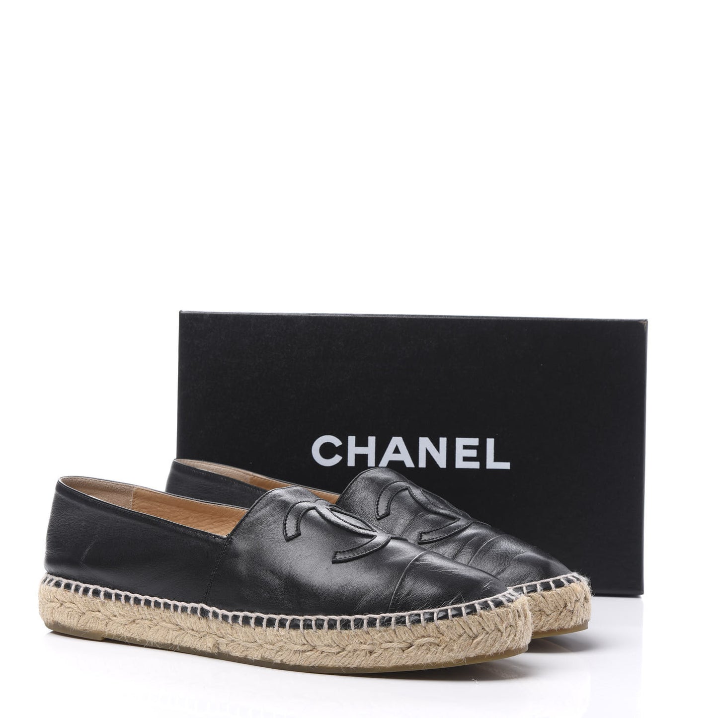 Lambskin CC Espadrilles 41 Black