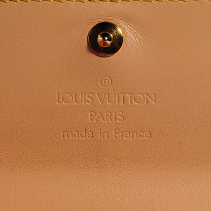 Louis Vuitton Monogram Cherry Blossom Porte-Monnaie Plat Coin Purse Brown 7 of 8