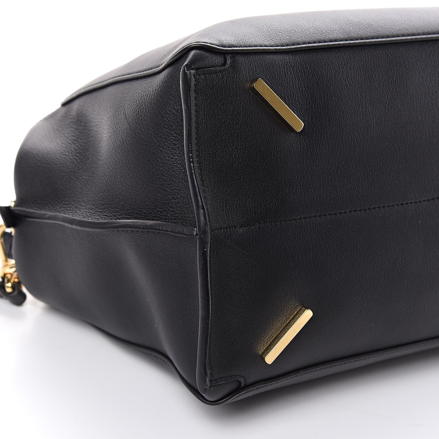 Calfskin Triple Zip Tote Black
