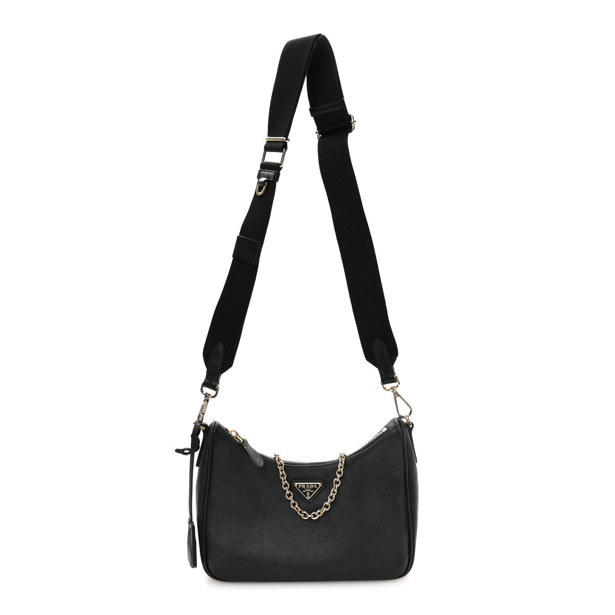 Prada Saffiano Lux Re-Edition 2005 Shoulder Bag Black 1 of 14
