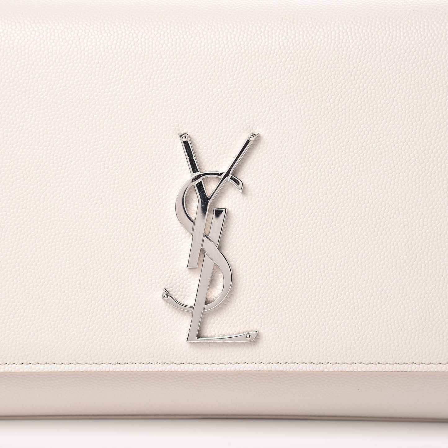 Grain De Poudre Medium Classic Monogram Kate Satchel Icy White