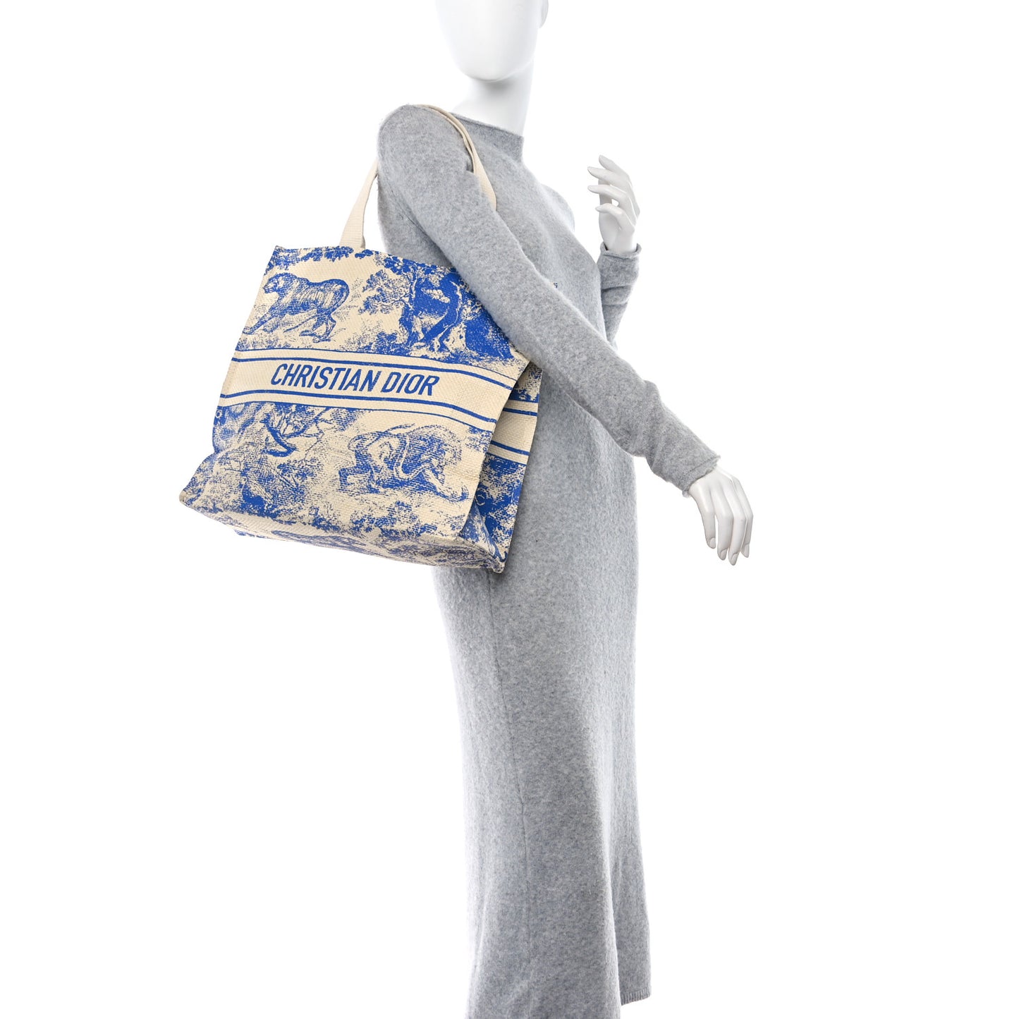 Straw Dioriviera Tote Blue