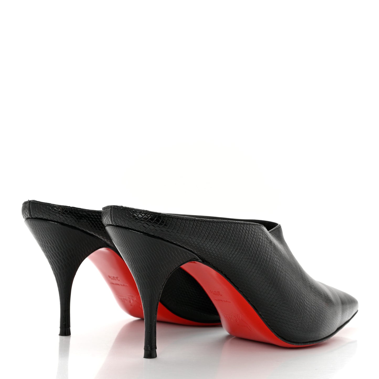 Calfskin Zarli Quart 80 Mules 38.5 Black