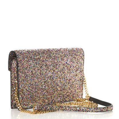 Saint Laurent Glitter Monogram Envelope Chain Wallet Multicolor 3 of 11