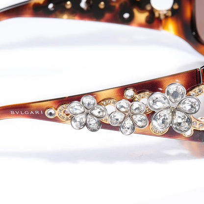 Bulgari BVLGARI Tortoise Shell Crystal Flower 856-B Sunglasses 4 of 6