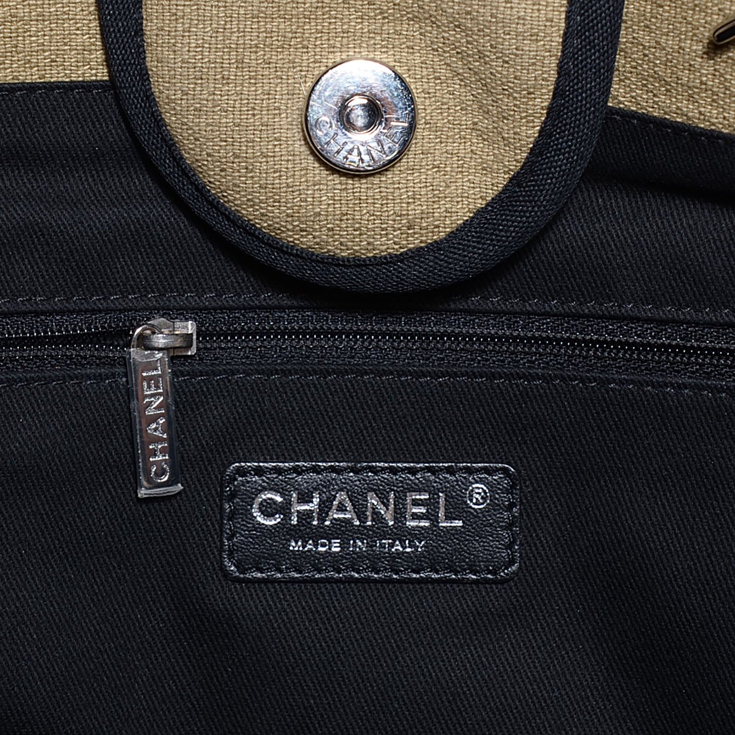Chanel Canvas Large Deauville Tote Ecru 6 of 7