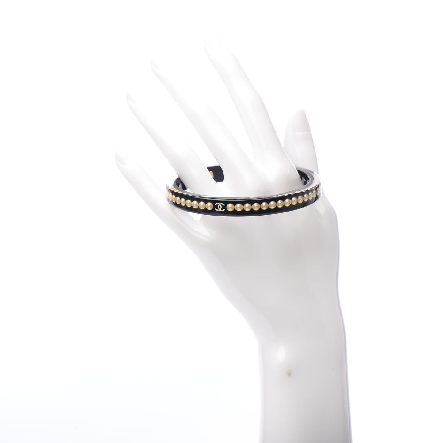 Resin Pearl CC Bangle Black