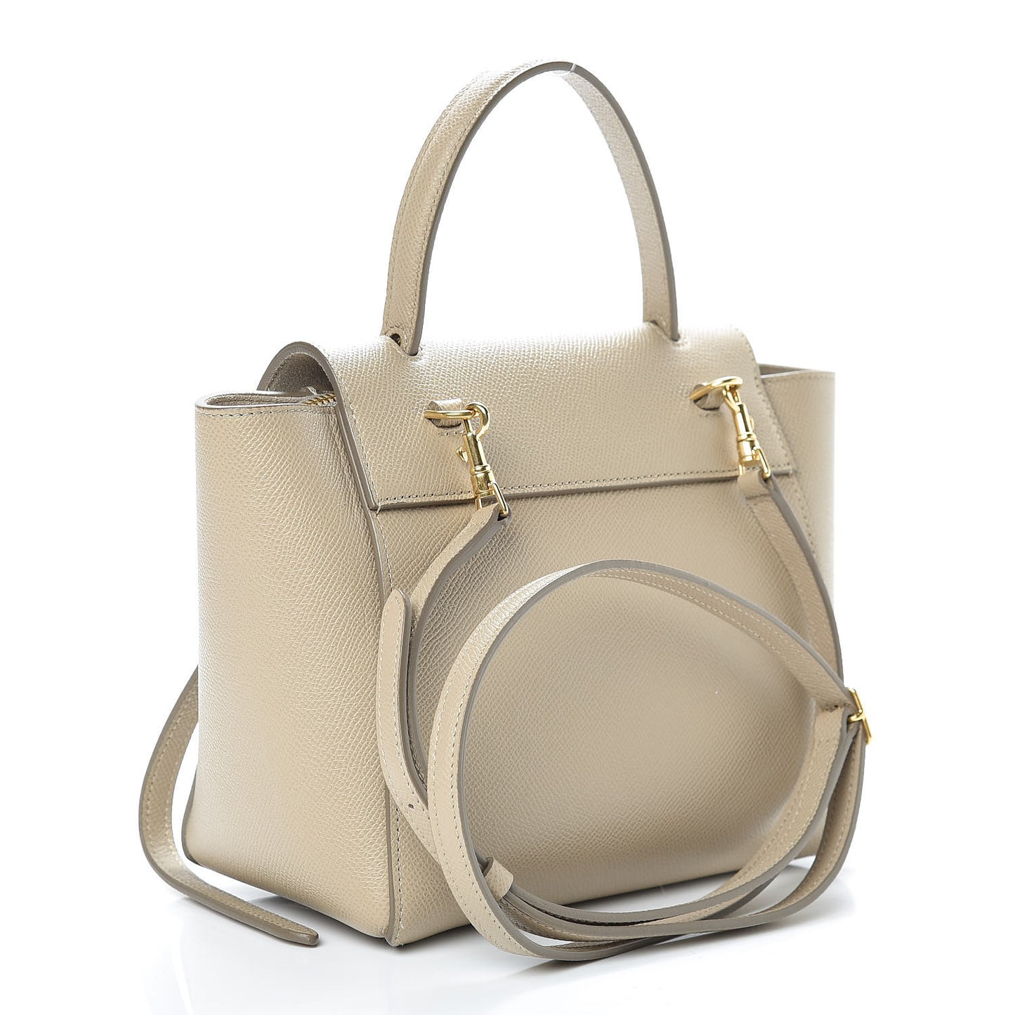 Grained Calfskin Nano Belt Bag Light Taupe