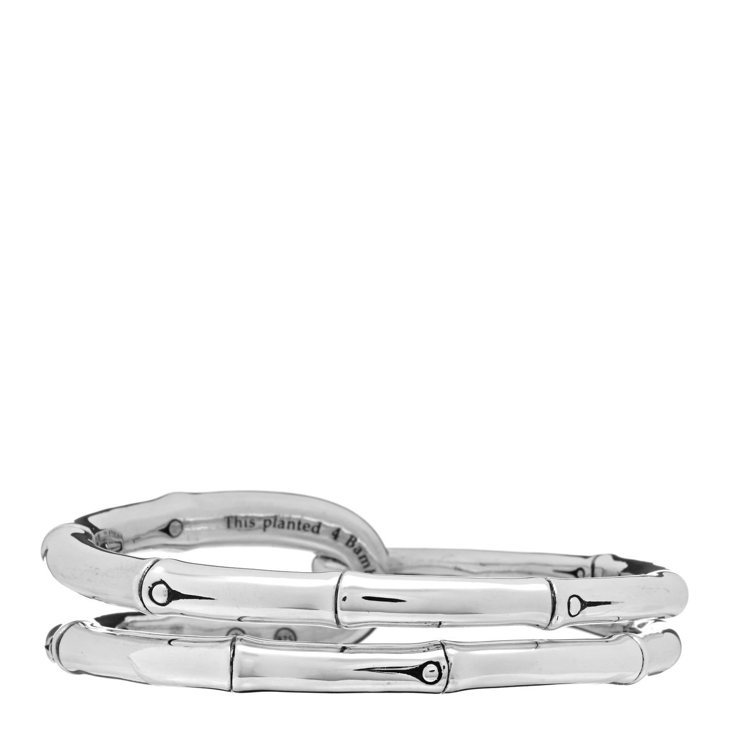 Sterling Silver Bamboo Hook Bracelet
