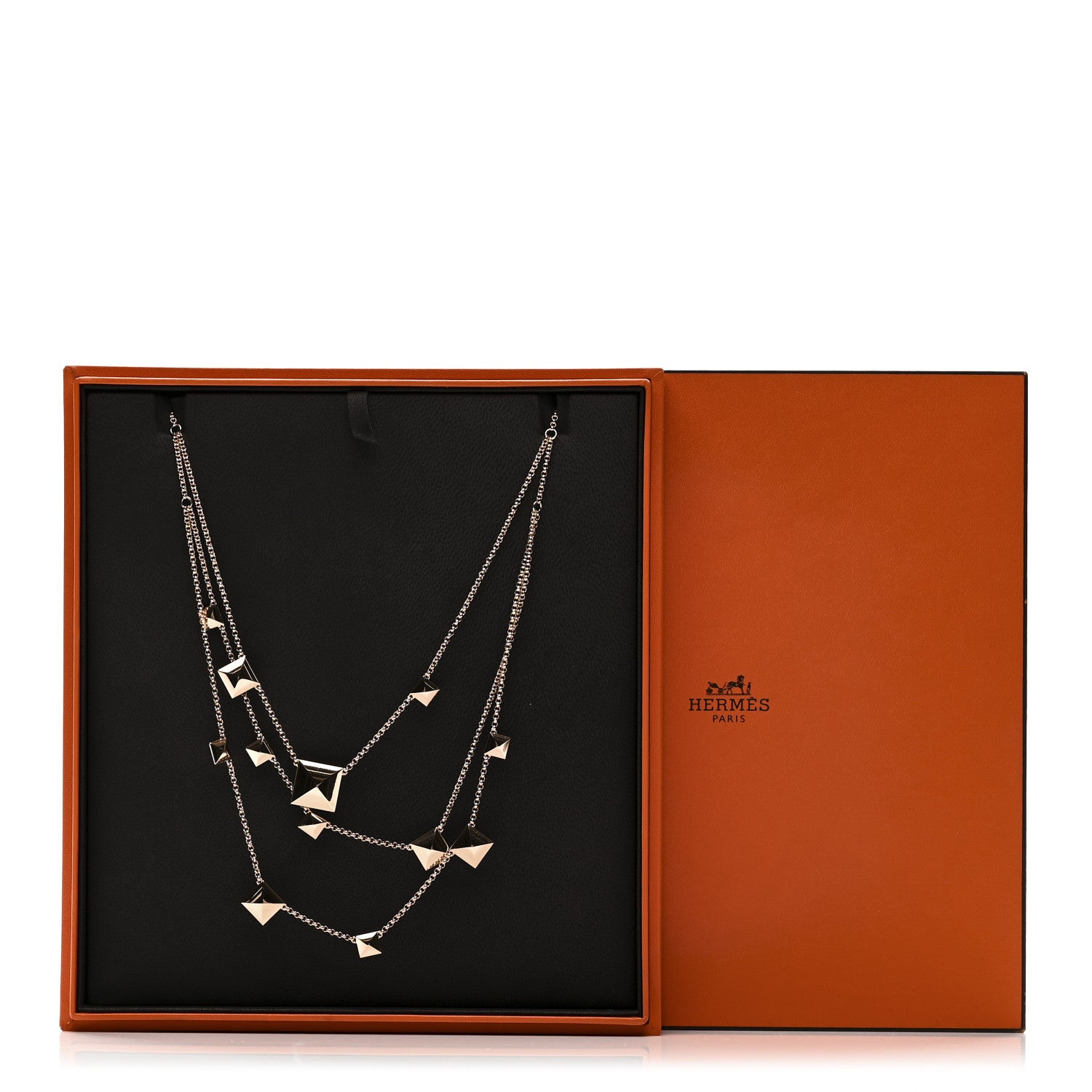 Hermes 18K Rose Gold Clou d'H Necklace 5 of 5