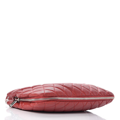 Chanel Caviar Quilted Expandable Zip Shoulder Bag Red 4 of 22