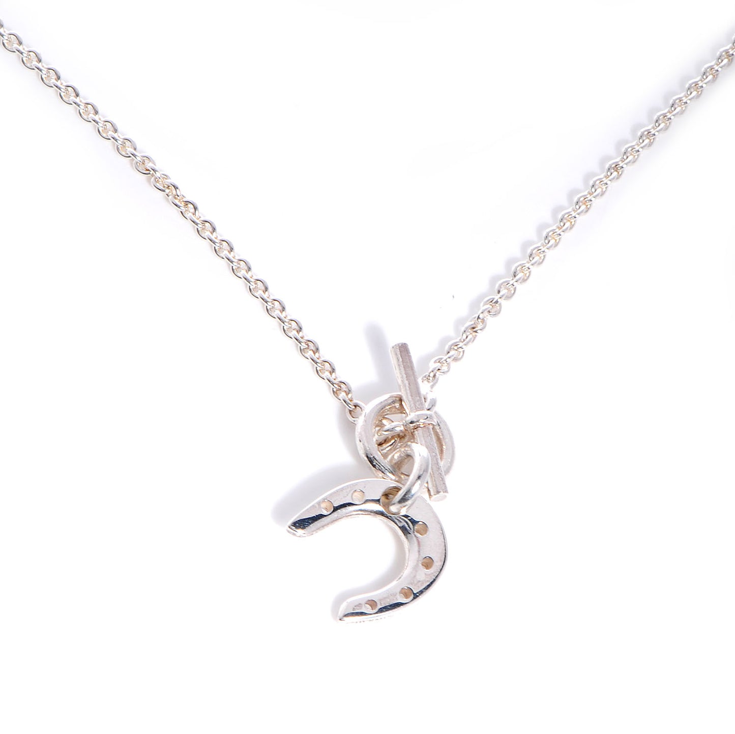 Sterling Silver Horseshoe Toggle Necklace