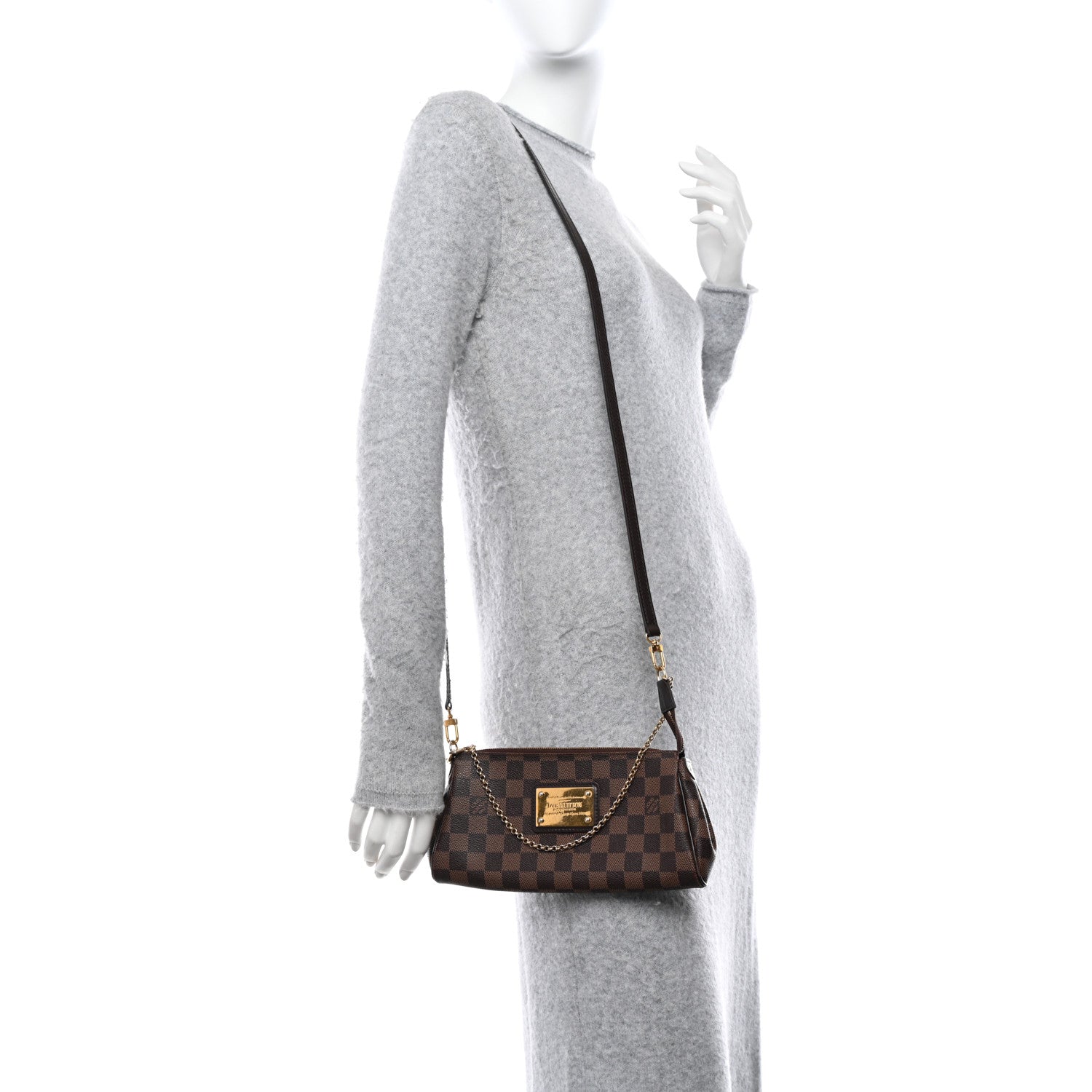 Louis Vuitton LOUIS VUITTON Damier Ebene Eva Clutch 2 of 9