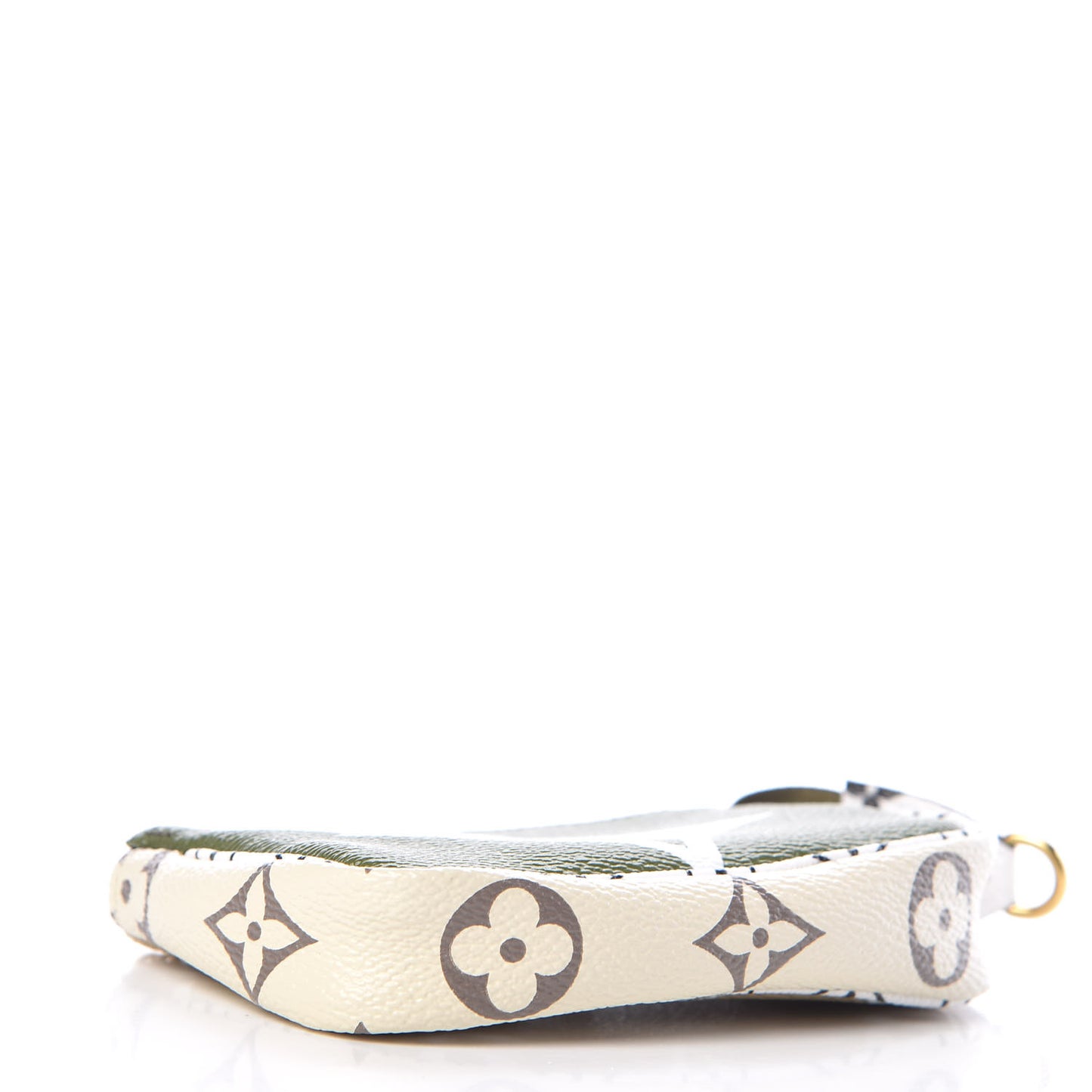 Monogram Giant Micro Pochette Accessories Kaki White