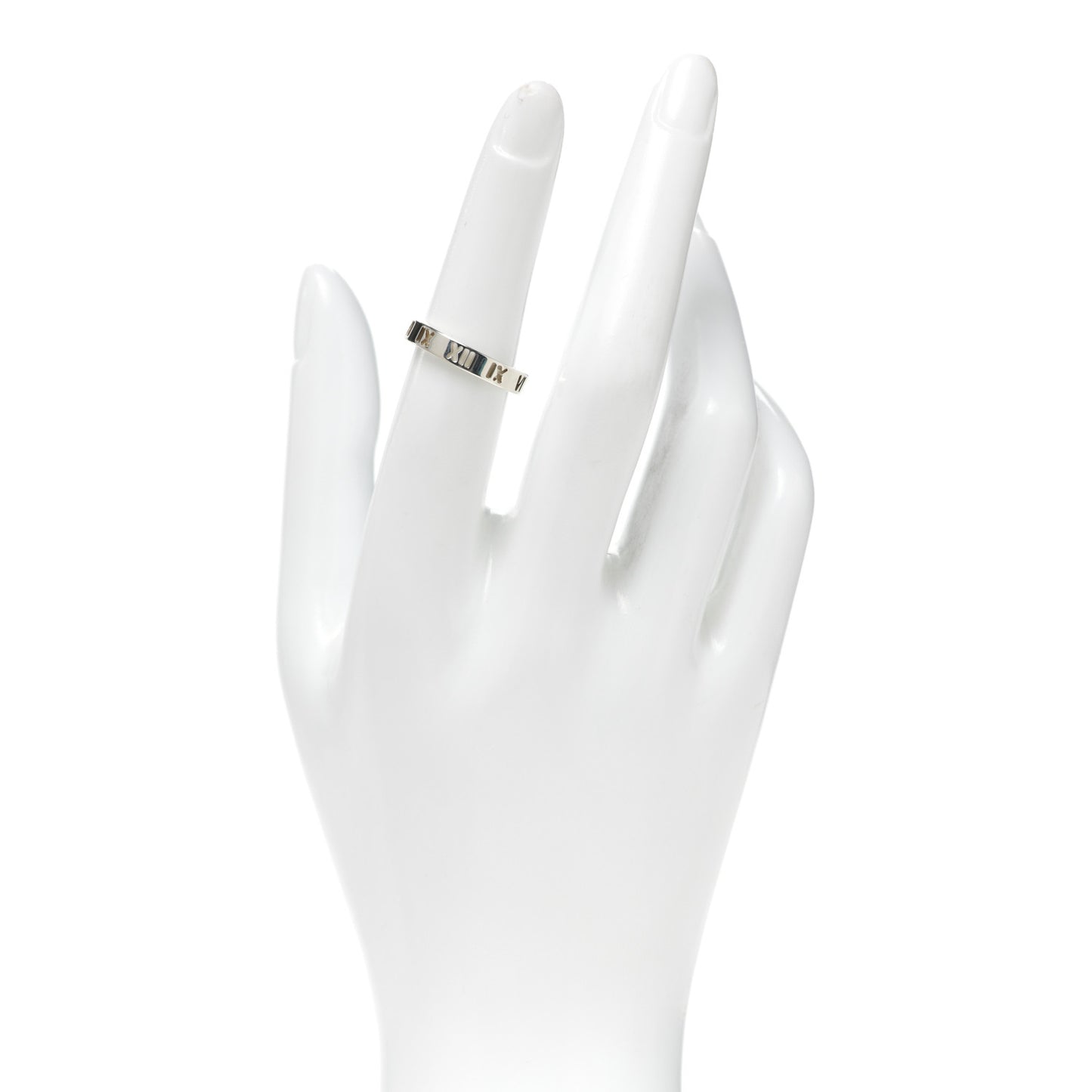 Sterling Silver Narrow Atlas Pierced Ring 53 6.25