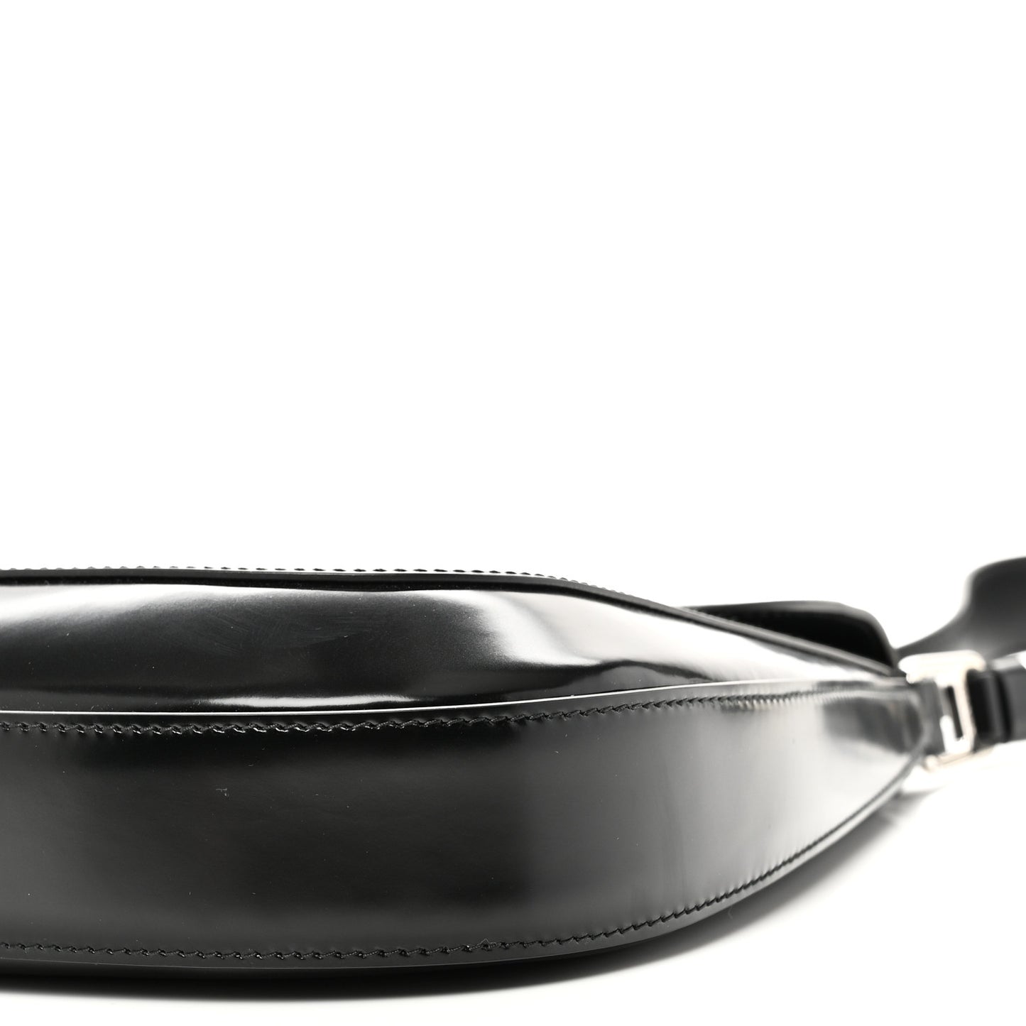 Spazzolato Cleo Flap Shoulder Bag Black