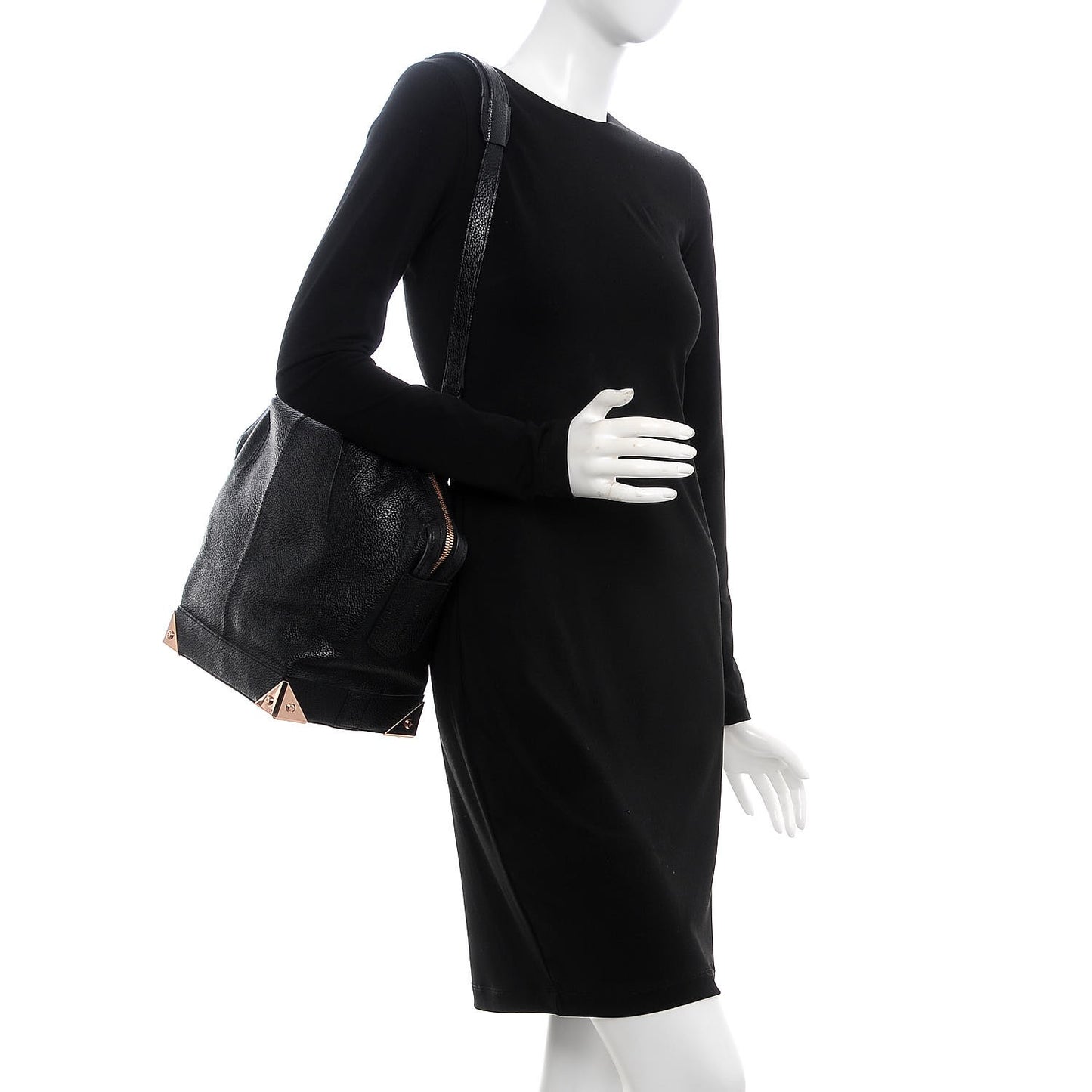 Pebbled Lambskin Medium Emilie Black