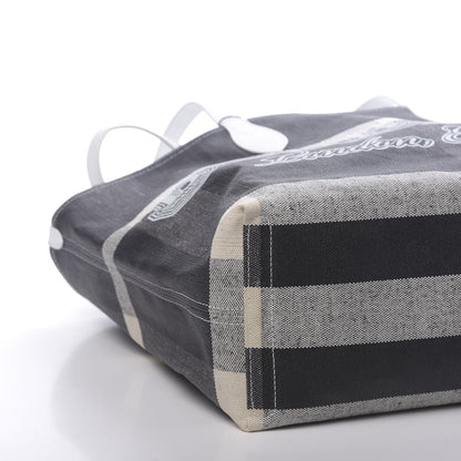 Burberry Coated Canvas Mega Check Medium Doodle Tote Black White 8 of 9