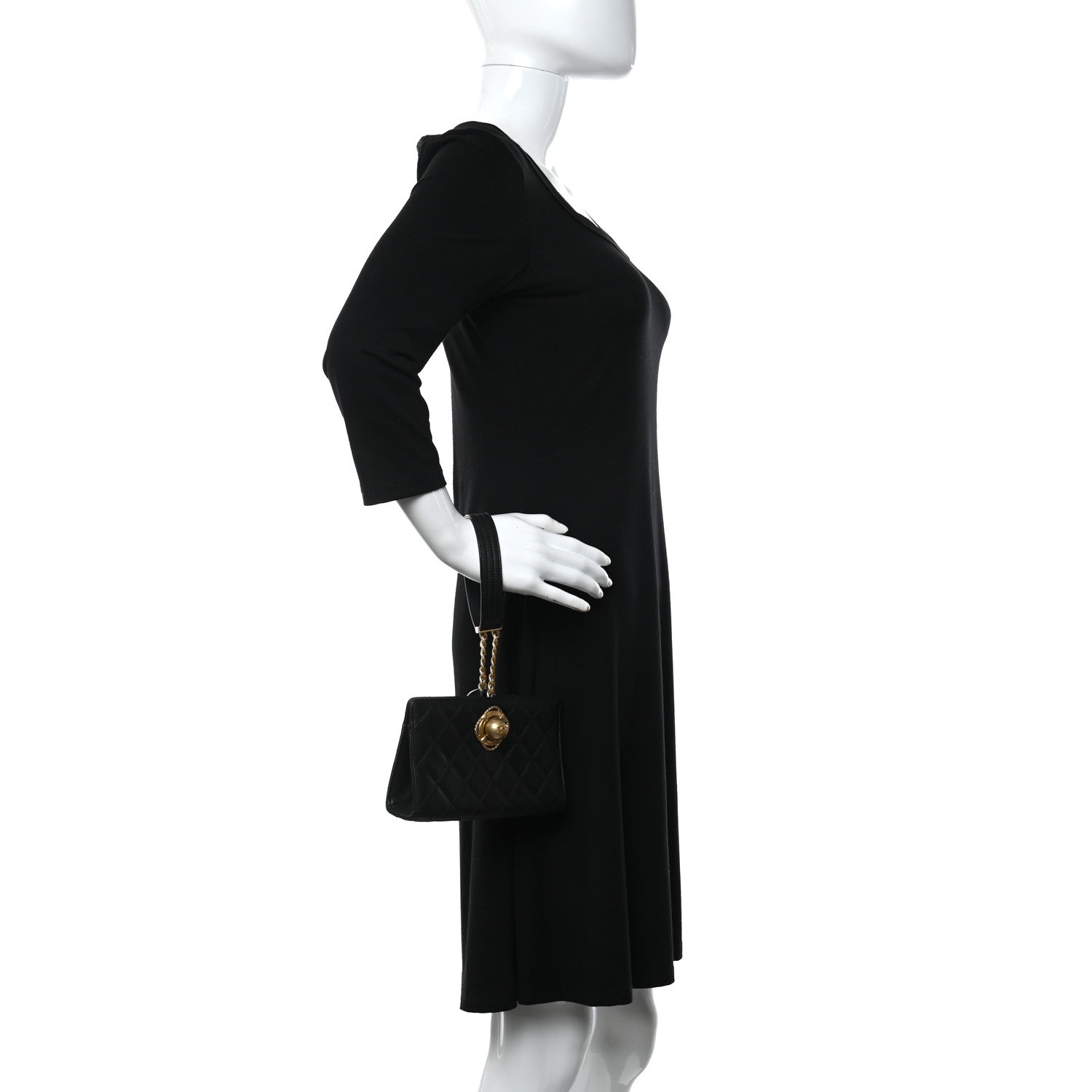 Chanel Lambskin Quilted Evening By The Sea Clutch Black 2 of 10