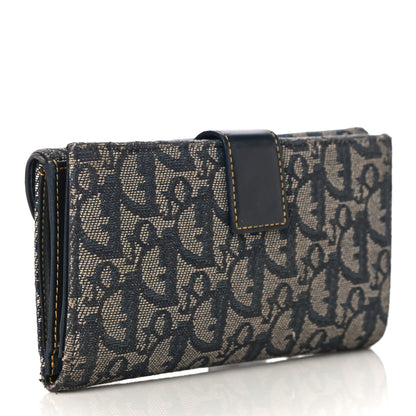 Christian Dior Monogram Saddle Wallet Navy 3 of 13