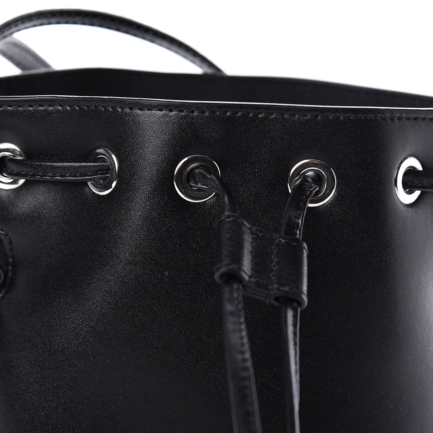 Vitello Liberty Velvet F is Fendi FF Bi-Color Mini Mon Tresor Bucket Bag Black Fango