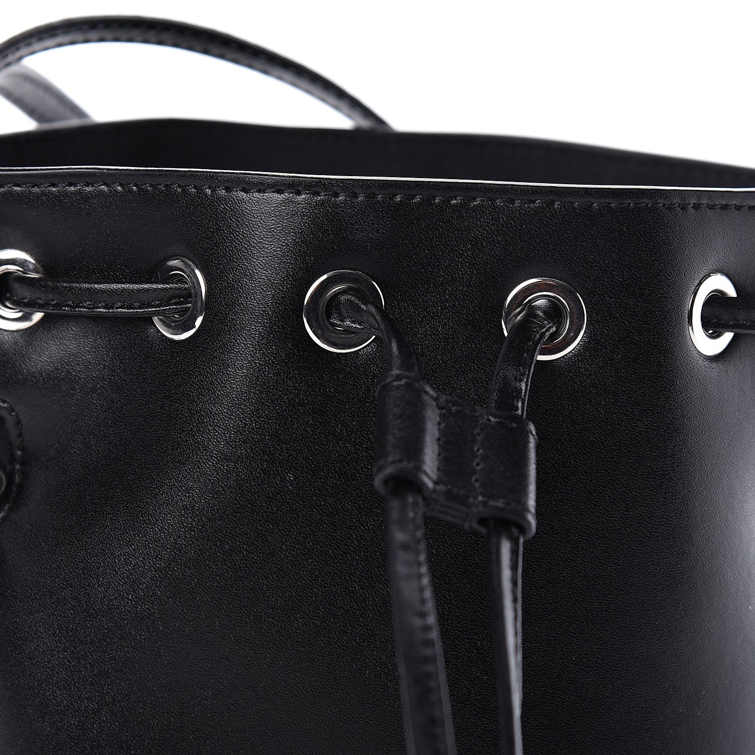 Fendi Vitello Liberty Velvet F is Fendi FF Bi-Color Mini Mon Tresor Bucket Bag Black Fango 9 of 11