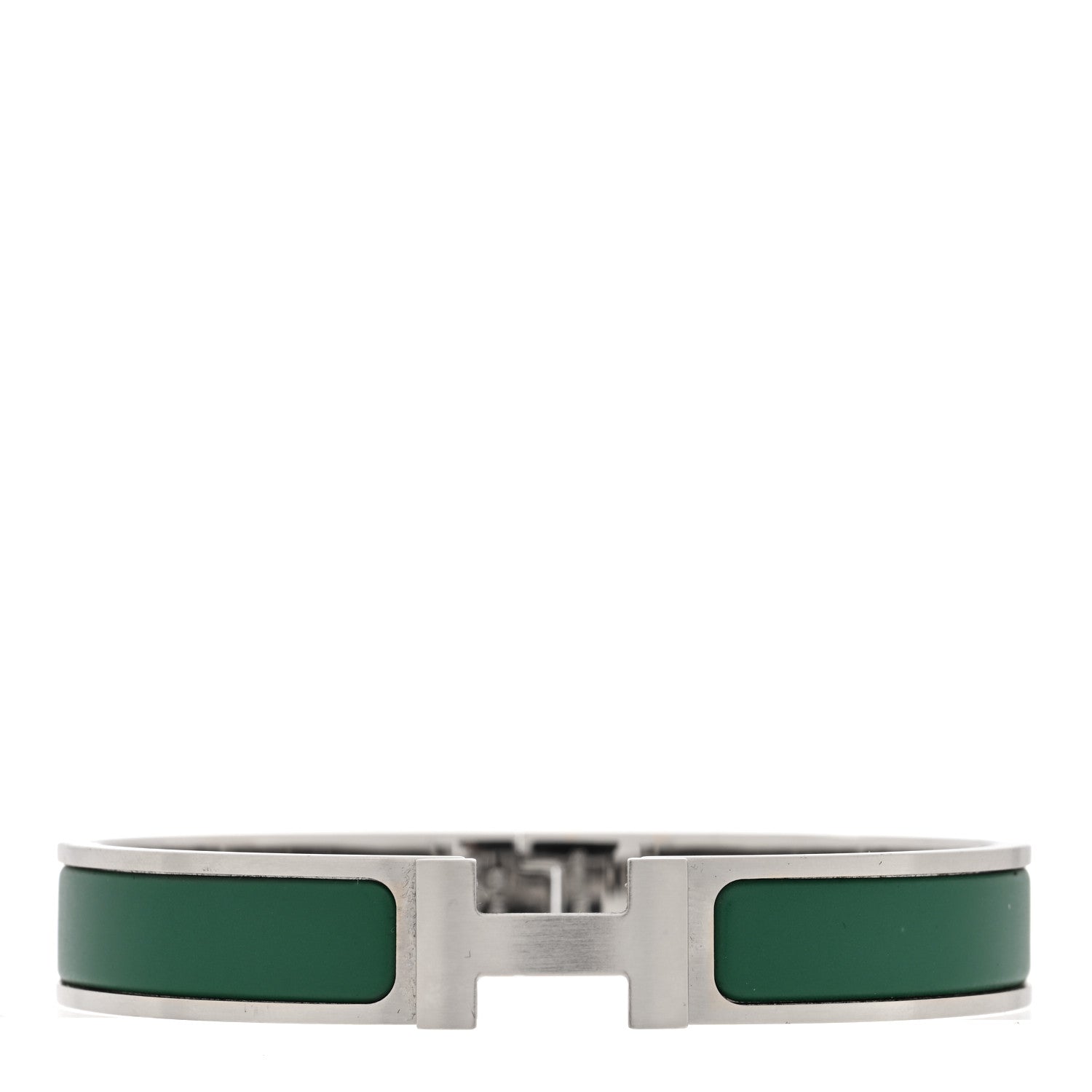 Hermes Narrow Enamel Clic Clac HH Bracelet GM Menthe 1 of 5