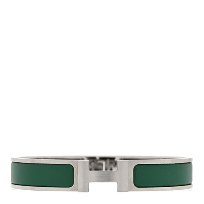 Hermes Narrow Enamel Clic Clac HH Bracelet GM Menthe 1 of 5
