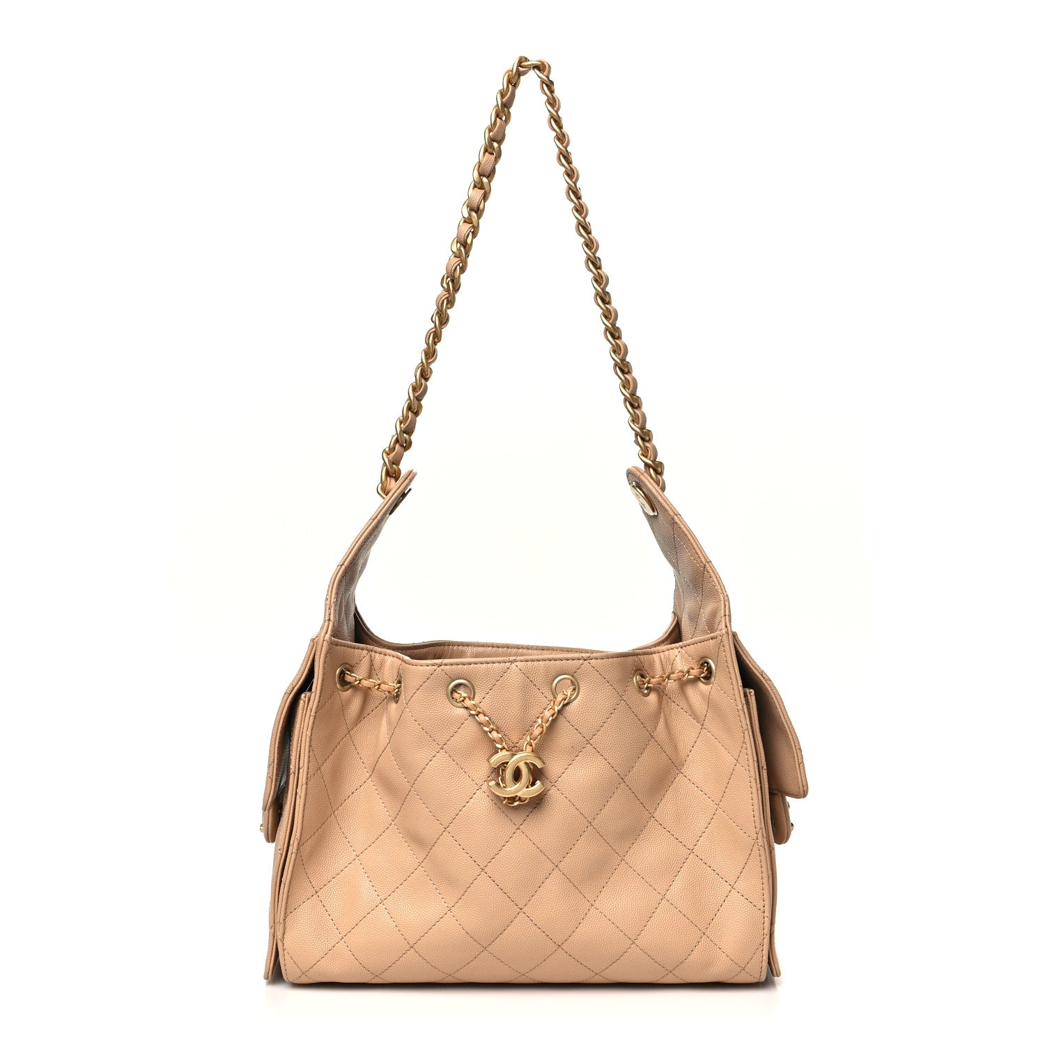 Chanel Caviar Quilted Small Chanel 25 Handbag Dark Beige 1 of 10