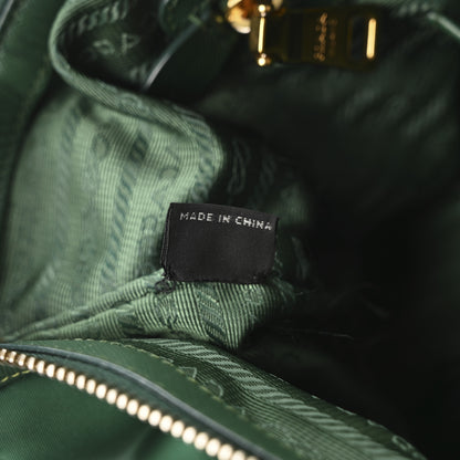 Prada Tessuto Nylon Saffiano Tote Oleandro 7 of 10