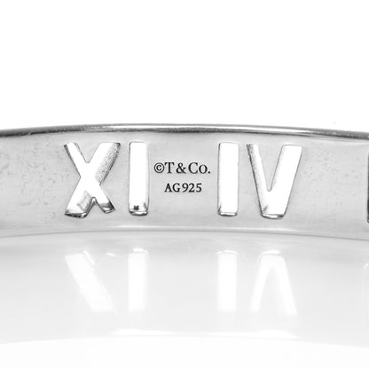 Tiffany Sterling Silver Atlas Pierced Hinged Bangle Bracelet 5 of 5