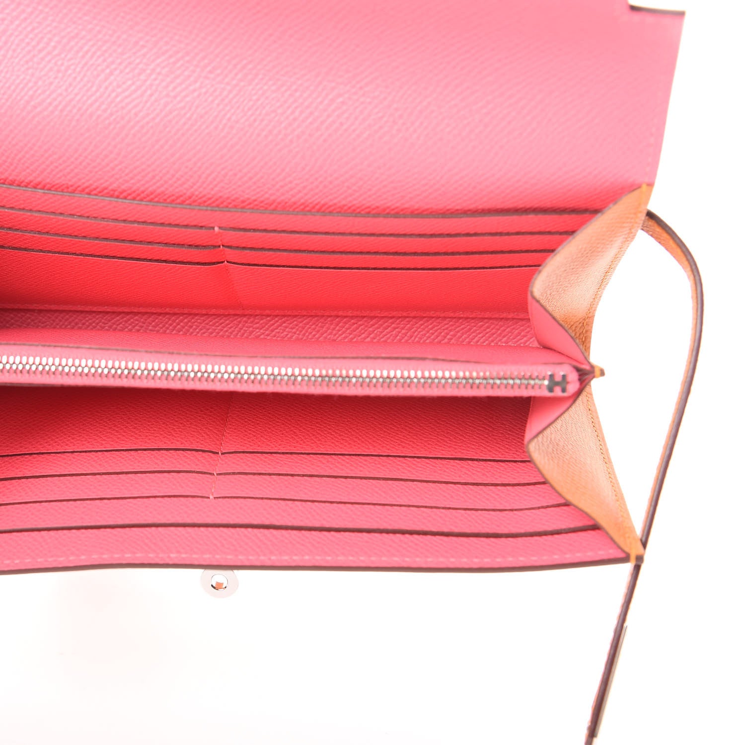 Hermes Epsom Kelly Longue Wallet Abricot Rose Azalee 5 of 8