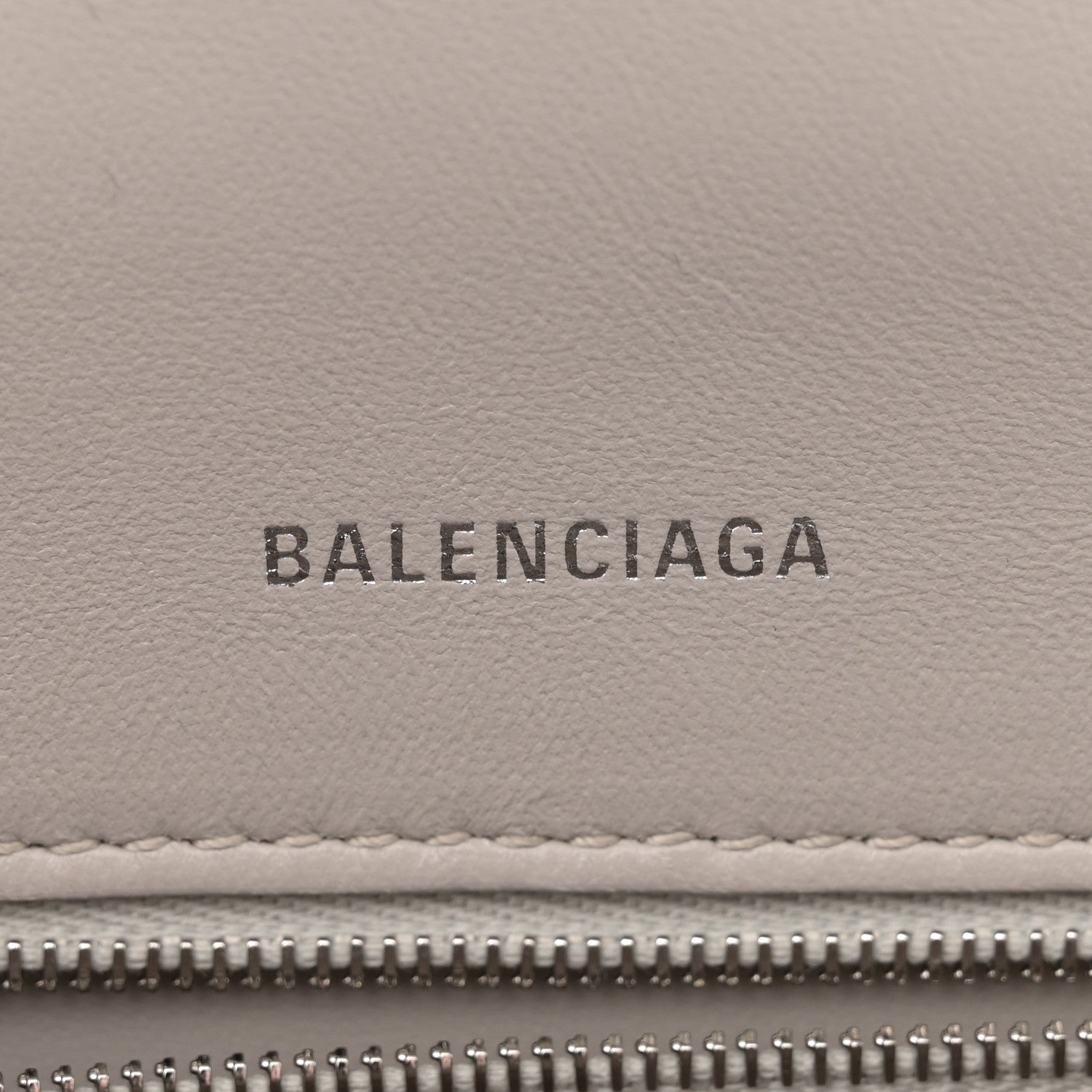 Balenciaga Shiny Calfskin Crocodile Embossed Small Hourglass Top Handle Bag Cold Beige 6 of 14