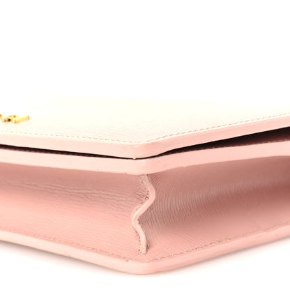Gucci Textured Calfskin Script Logo Wallet On Chain Light Pink 10 of 10