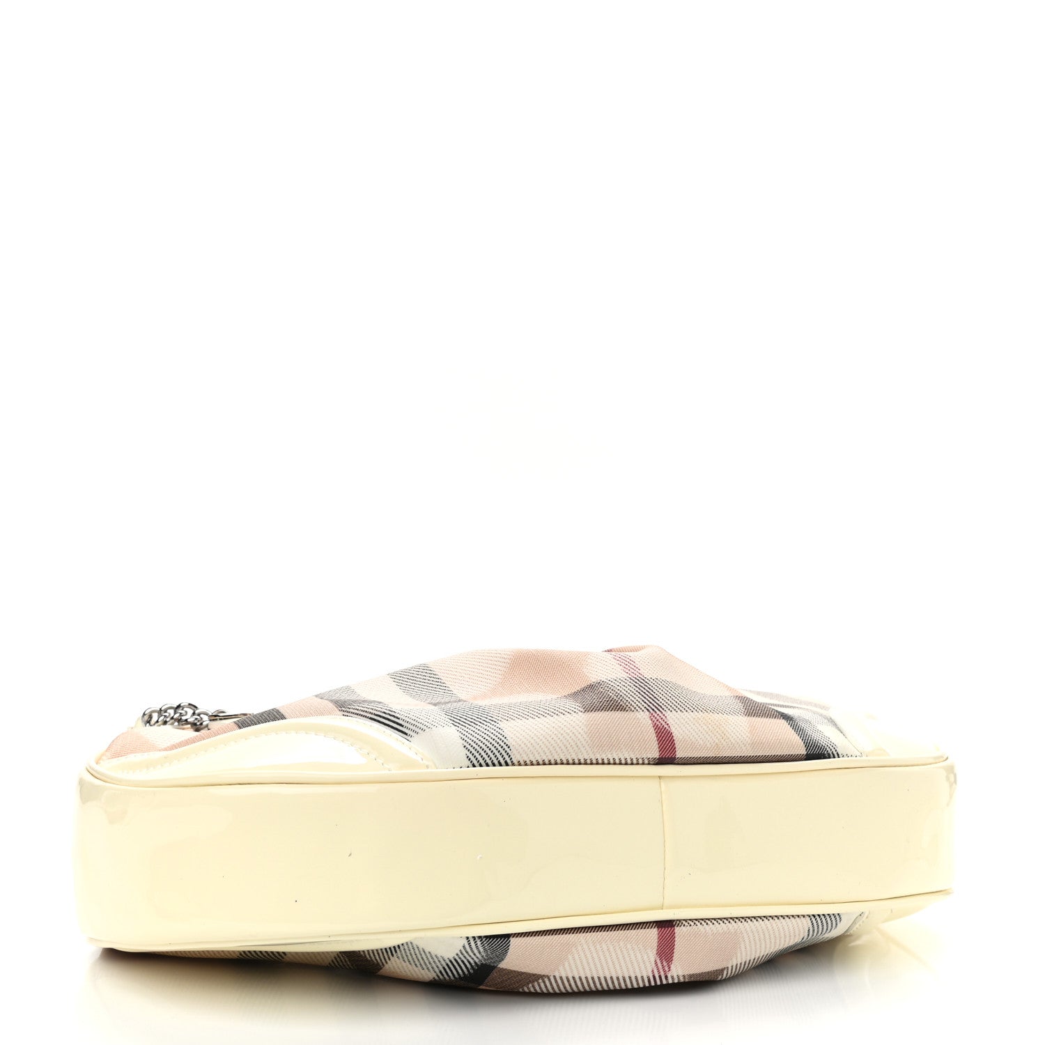 Burberry Patent Supernova Check Hearts Hobo White 4 of 14