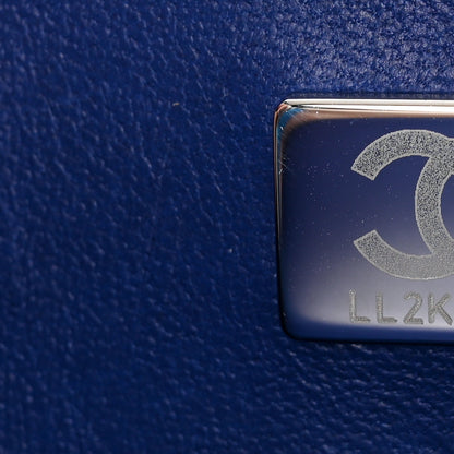 Chanel Caviar Quilted Medium Double Flap Blue 7 of 11