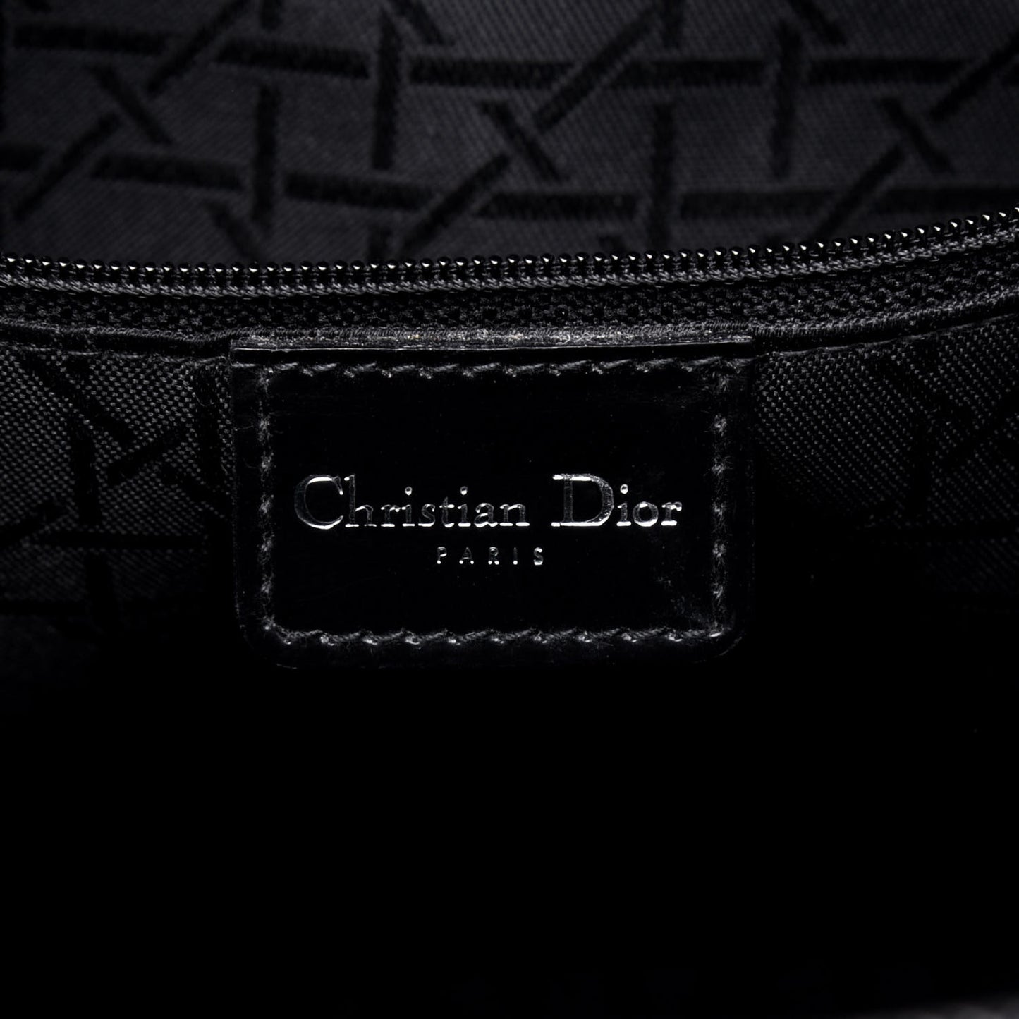 Denim Cannage Large Lady Dior Black