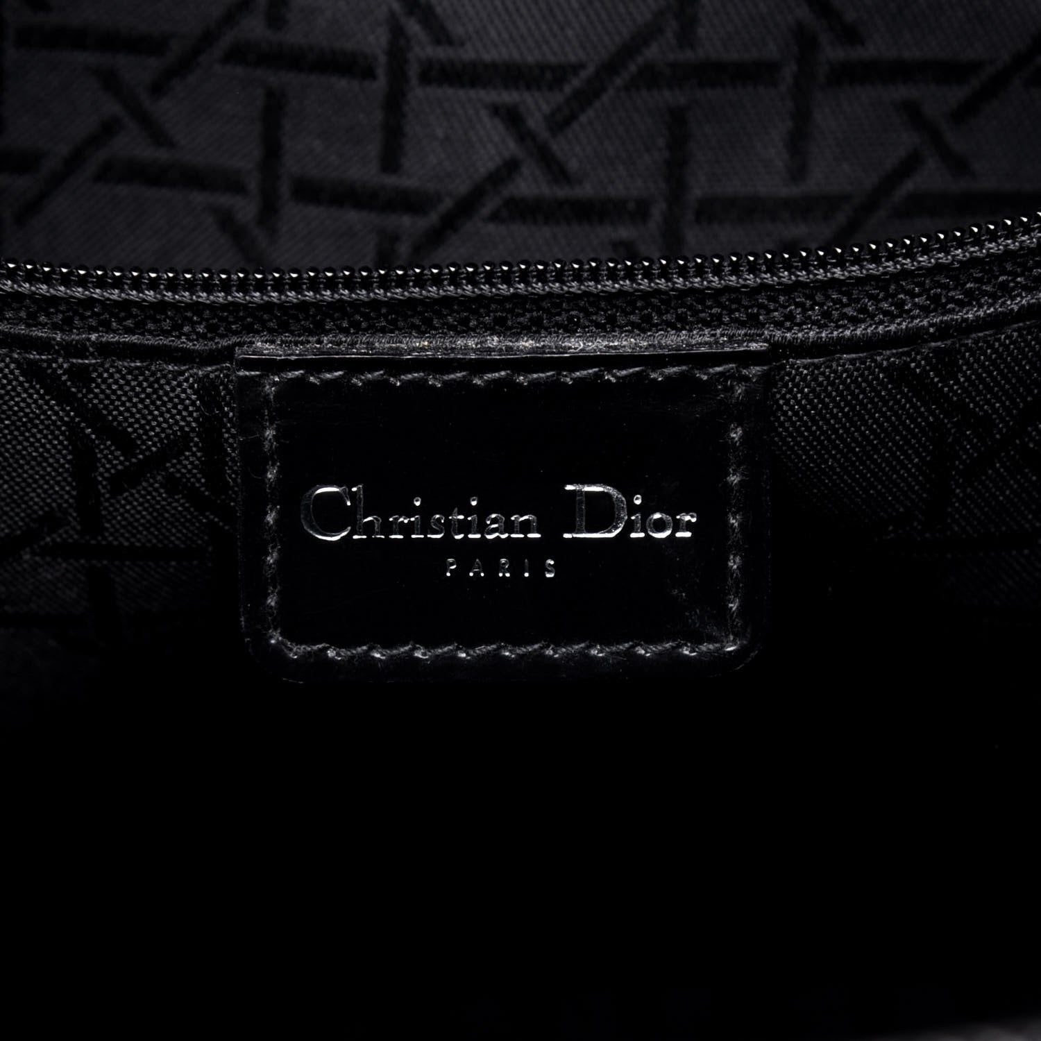 Christian Dior Denim Cannage Large Lady Dior Black 6 of 17