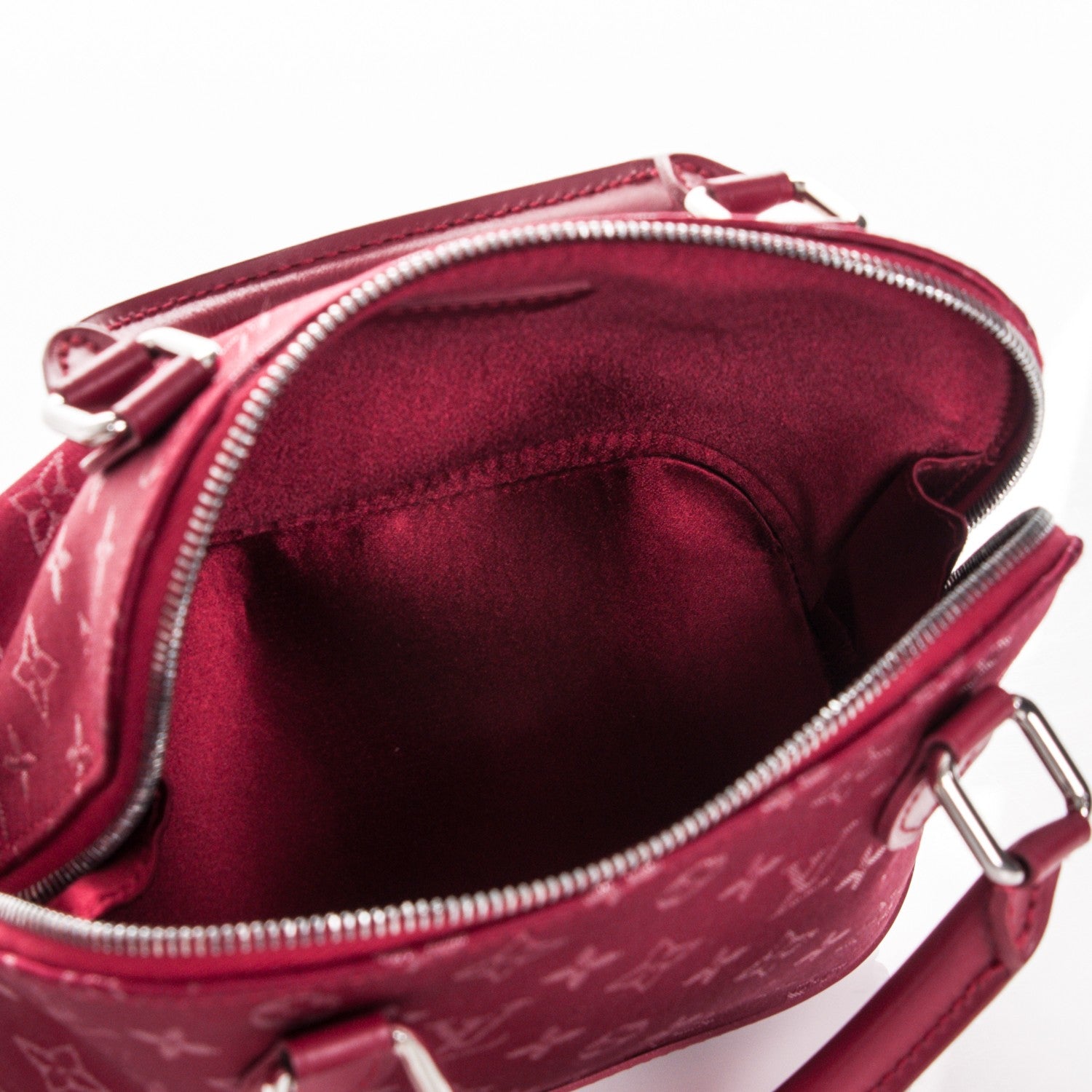 Louis Vuitton Satin Monogram Little Alma Rouge 5 of 6
