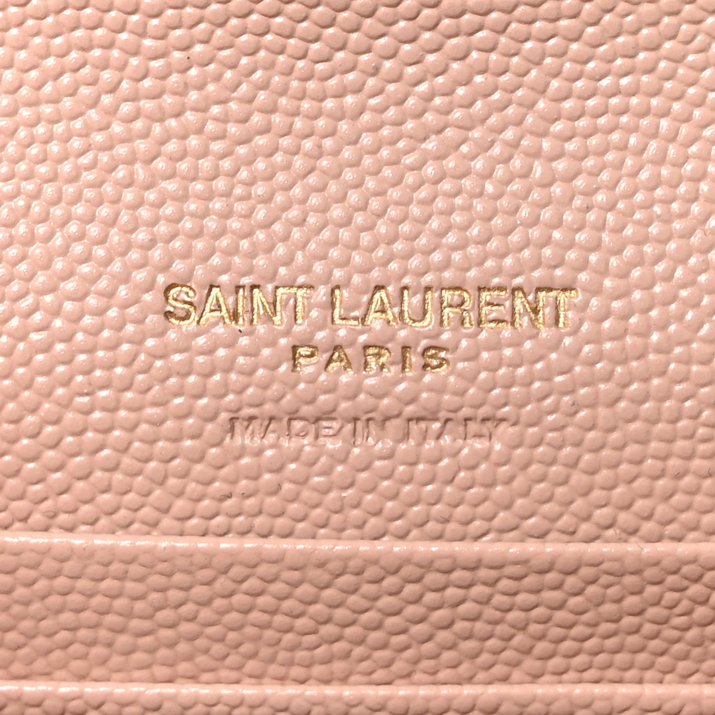 Grain De Poudre Matelasse Chevron Small Monogram Envelope Wallet Pale Pink