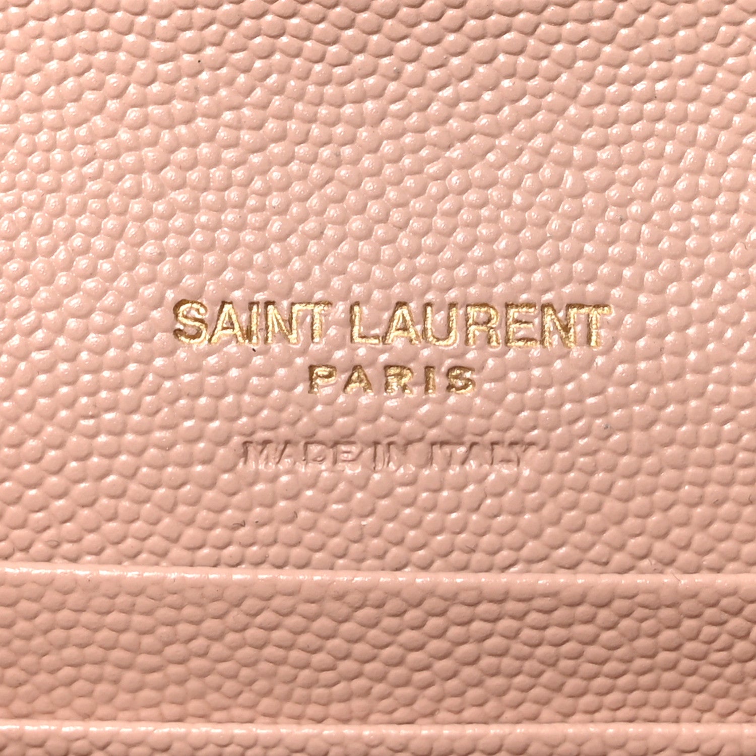 Saint Laurent Grain De Poudre Matelasse Chevron Small Monogram Envelope Wallet Pale Pink 6 of 7