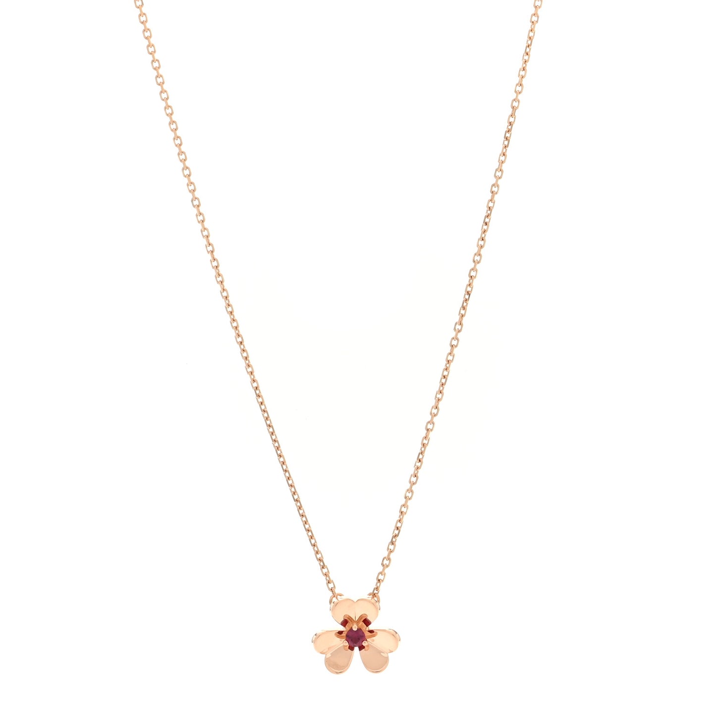 18K Rose Gold Ruby Mini Frivole Pendant Necklace