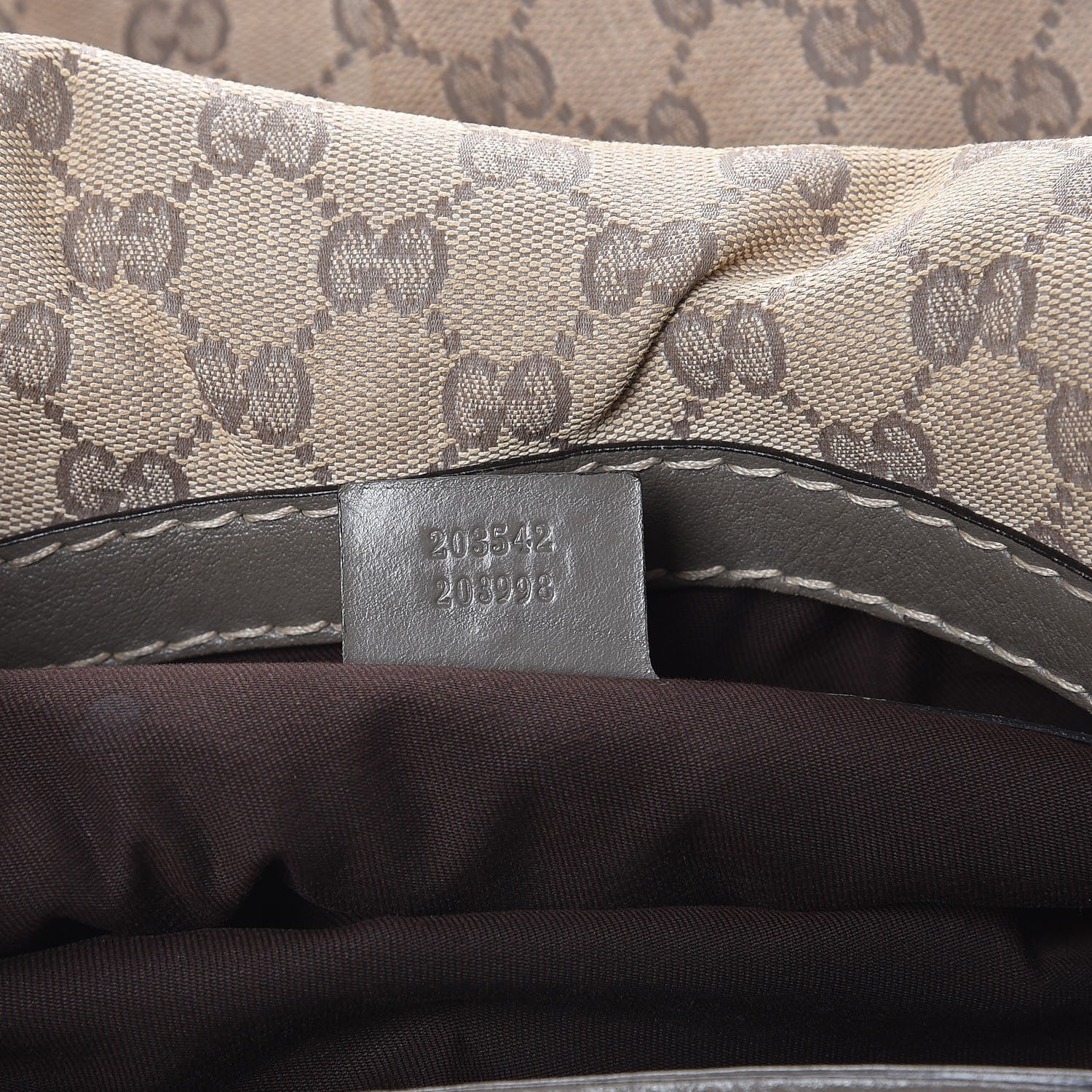 Gucci Monogram Large Jockey Hobo Grey 7 of 7